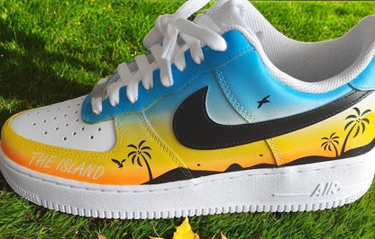 Custom Air Force 1 Shoes Palm Tree Style