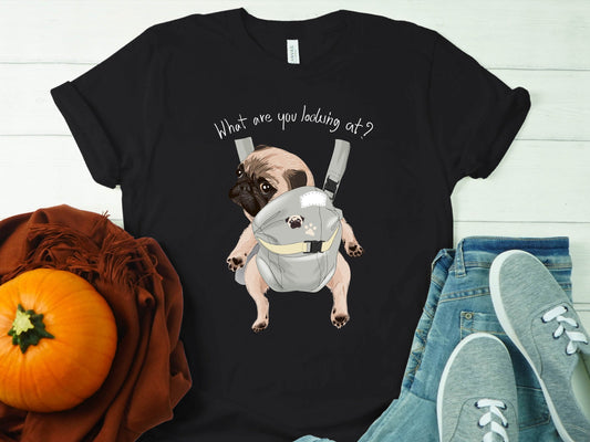 T-SHIRT - Baby Pug Dog Unisex Shirt, Cute Pug Dog Shirt