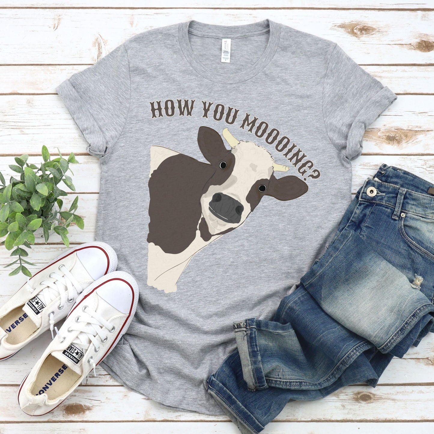 T-SHIRT - How You Moooing Funny Cow Unisex Shirt
