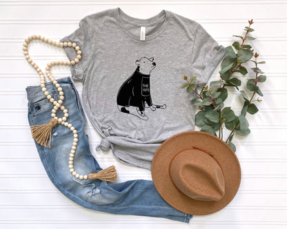 T-SHIRT - Cow Wearing The 1975 Unisex Shirt, Cute Cow Shirt